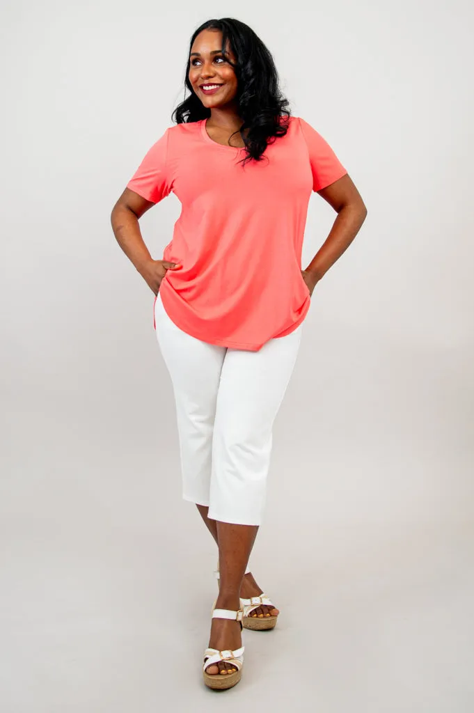 Jackie S/S Top, Coral, Bamboo sold by Blue Sky product image thumbnail 5