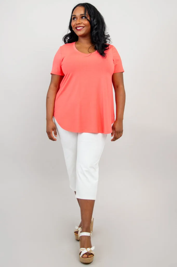 Jackie S/S Top, Coral, Bamboo sold by Blue Sky product image thumbnail 4
