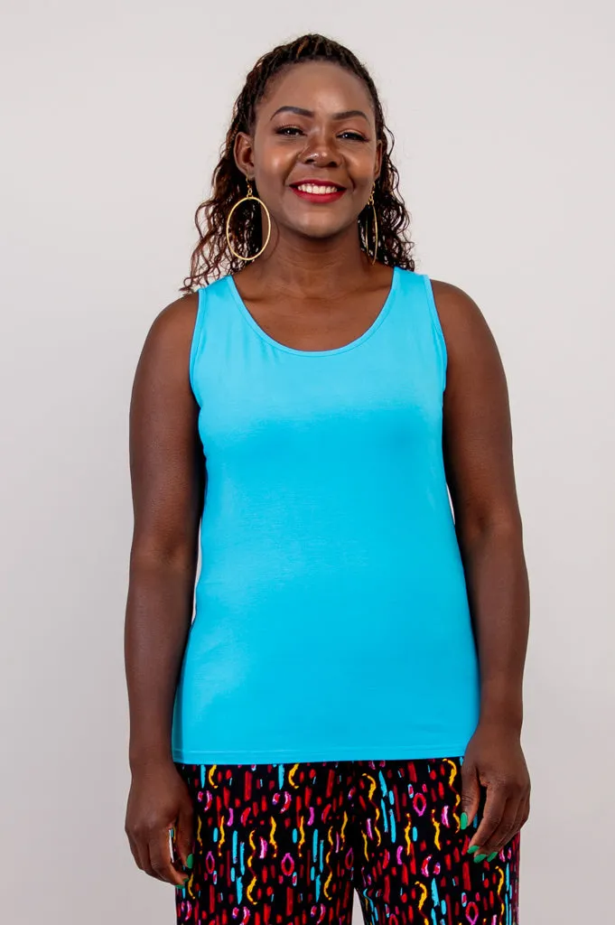 Avalon Tank, Turquoise, Bamboo sold by Blue Sky