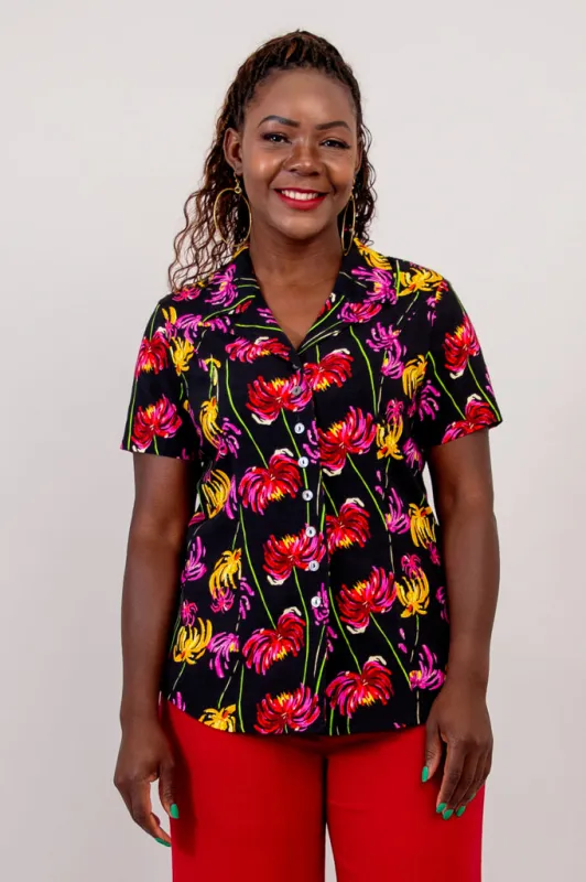 Samantha S/S Top, Mamina, Linen Bamboo- Final Sale sold by Blue Sky