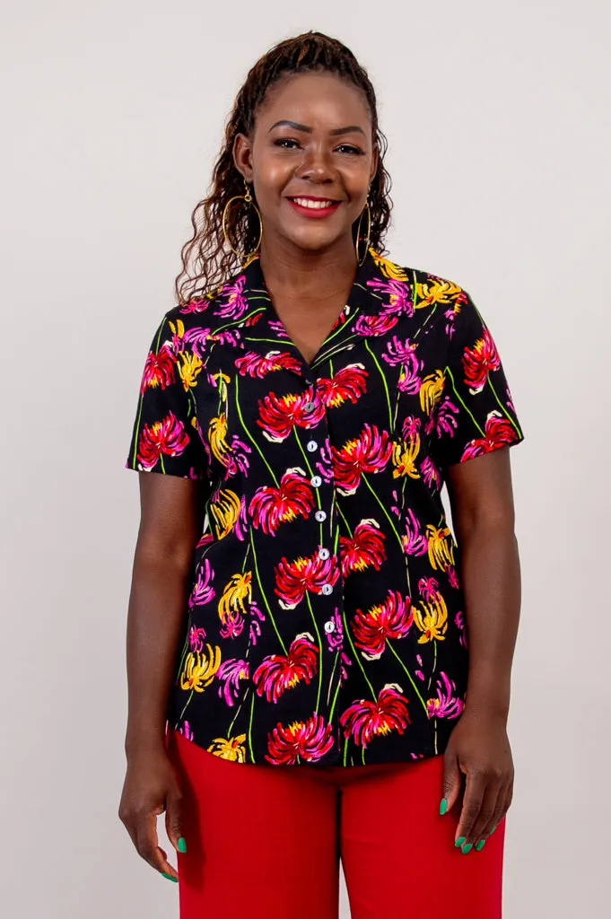 Samantha S/S Top, Mamina, Linen Bamboo- Final Sale sold by Blue Sky