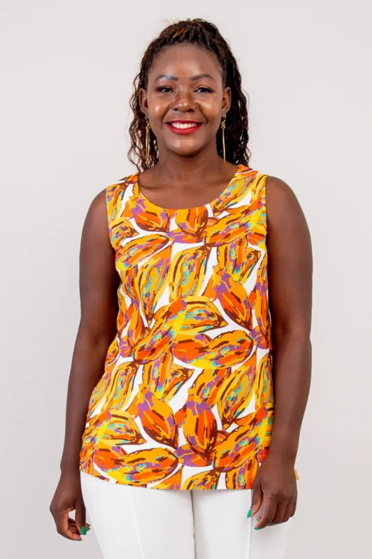 Dena Tank, Koko, Linen Bamboo - Final Sale sold by Blue Sky