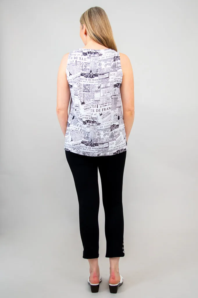 Dena Tank, French News, Linen Bamboo sold by Blue Sky product image thumbnail 5