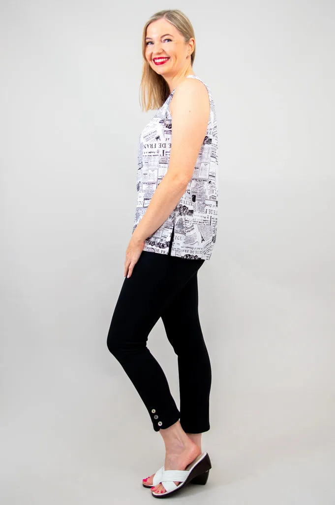 Dena Tank, French News, Linen Bamboo sold by Blue Sky product image thumbnail 3