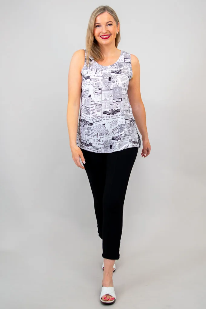 Dena Tank, French News, Linen Bamboo sold by Blue Sky product image thumbnail 4