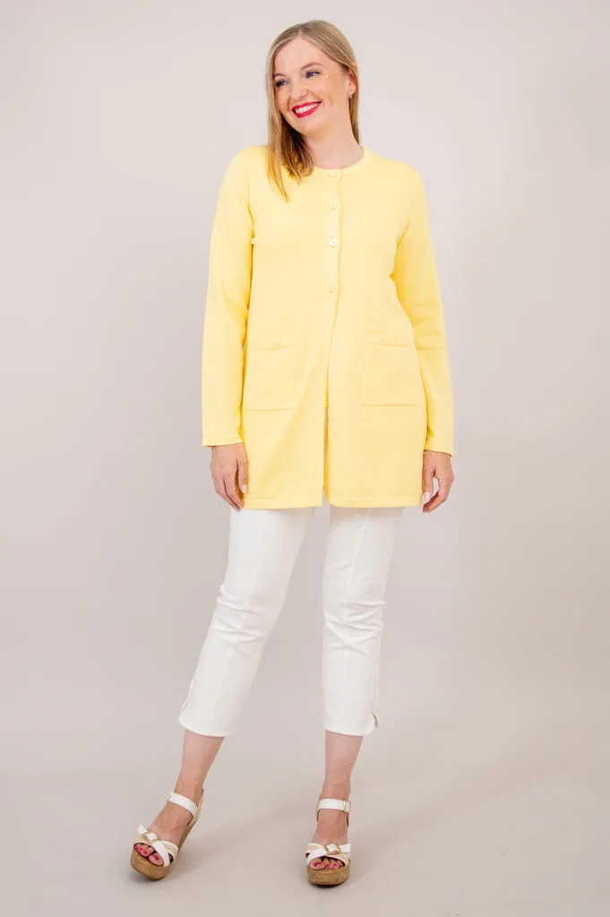 Tommy Cardigan, Yellow, Cotton sold by Blue Sky product image thumbnail 5