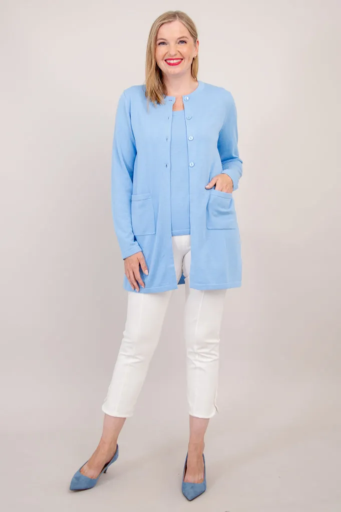 Tommy Cardigan, Blue, Cotton sold by Blue Sky product image thumbnail 4