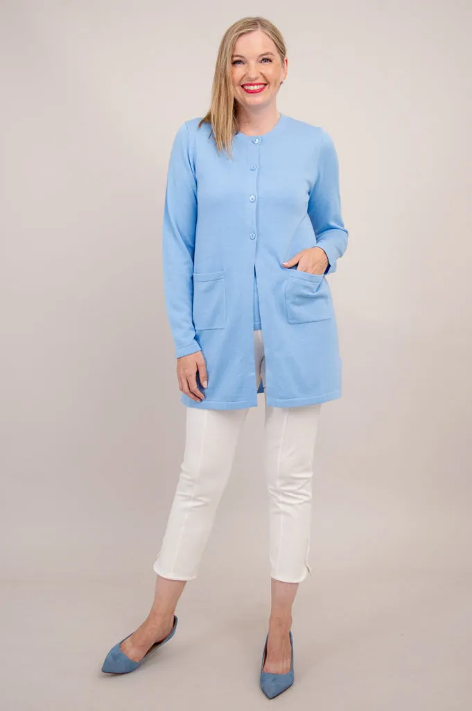 Tommy Cardigan, Blue, Cotton sold by Blue Sky product image thumbnail 2