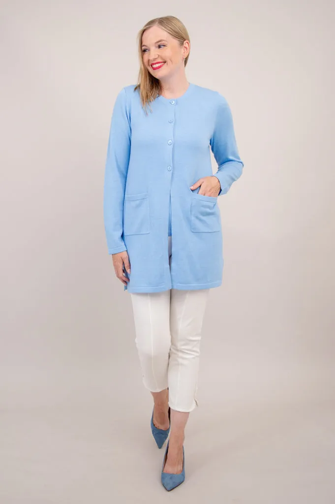 Tommy Cardigan, Blue, Cotton sold by Blue Sky product image thumbnail 5