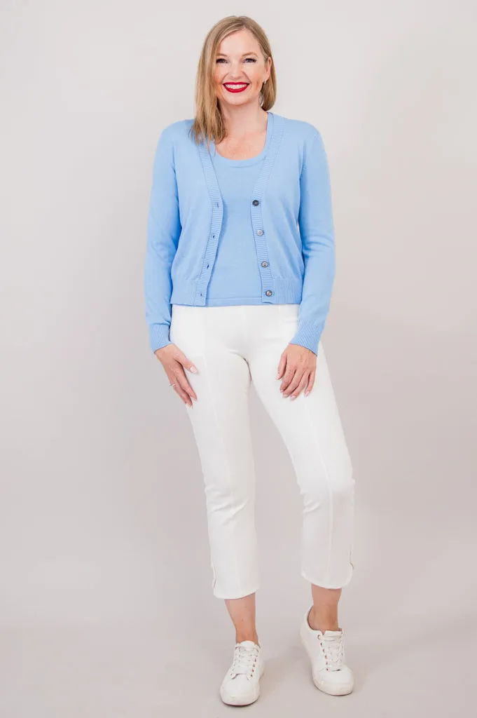 Tellie Cardigan, Blue, Cotton sold by Blue Sky product image thumbnail 2