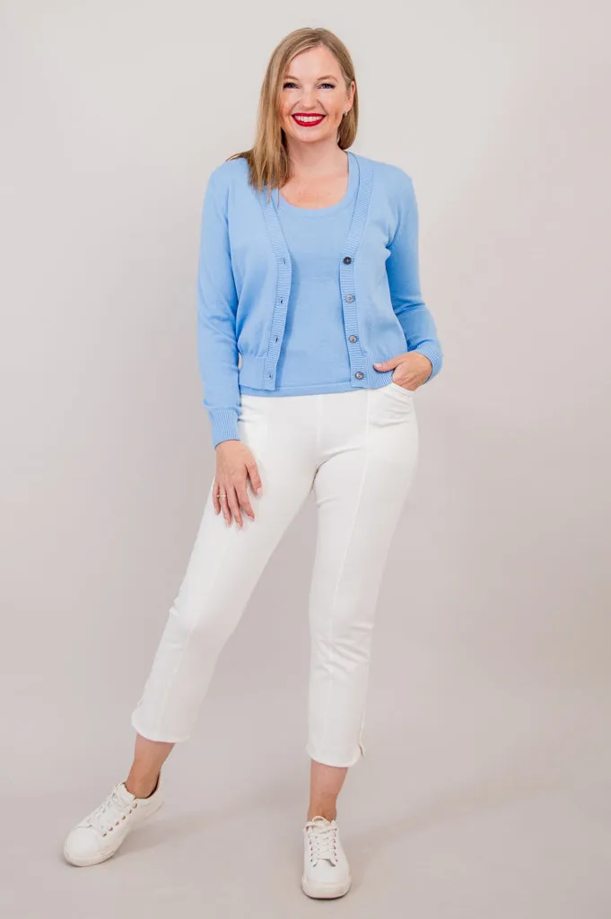 Tellie Cardigan, Blue, Cotton sold by Blue Sky product image thumbnail 3