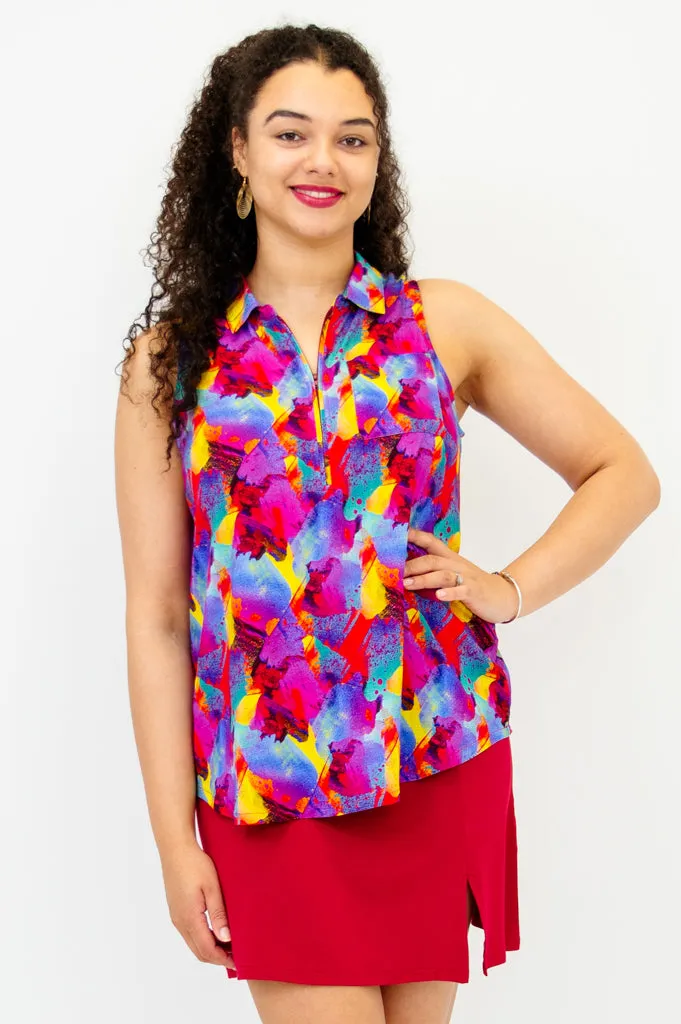 Hula Tank, Starburst, Linen Bamboo - Final Sale sold by Blue Sky