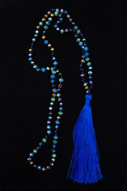 Cobalt Tassel Necklace sold by Blue Sky