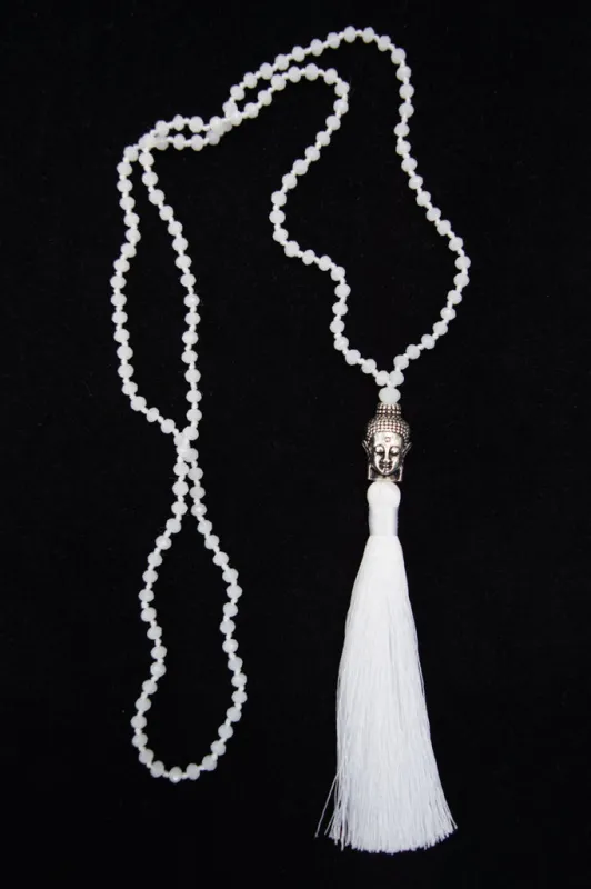 Buddha Necklace, White sold by Blue Sky