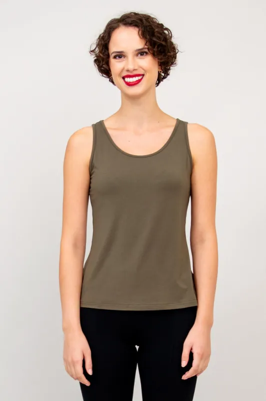 Avalon Tank, Khaki, Bamboo sold by Blue Sky
