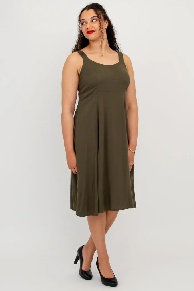 Shauna Dress, Khaki, Linen Bamboo sold by Blue Sky product image thumbnail 2