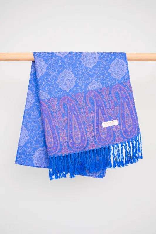 Pashmina Scarf, Violet Paisley sold by Blue Sky