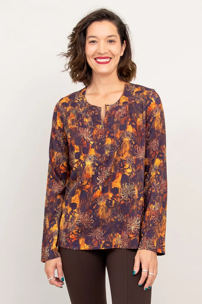 Scarlette Long Sleeve, Fortress, Bamboo Linen sold by Blue Sky