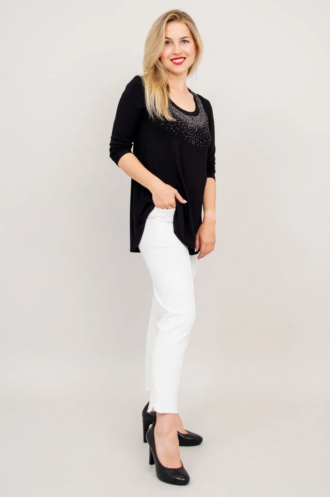 Jazz 3/4 Slv Top, Black Diamond, Bamboo sold by Blue Sky product image thumbnail 5