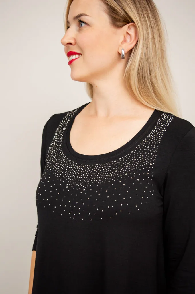 Jazz 3/4 Slv Top, Black Diamond, Bamboo sold by Blue Sky product image thumbnail 4