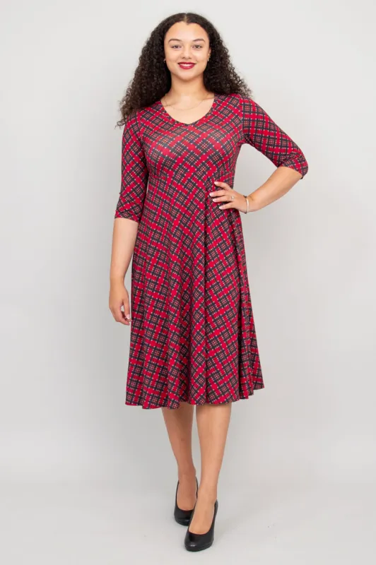 Soul Dress, Cherry Plaid, Bamboo sold by Blue Sky