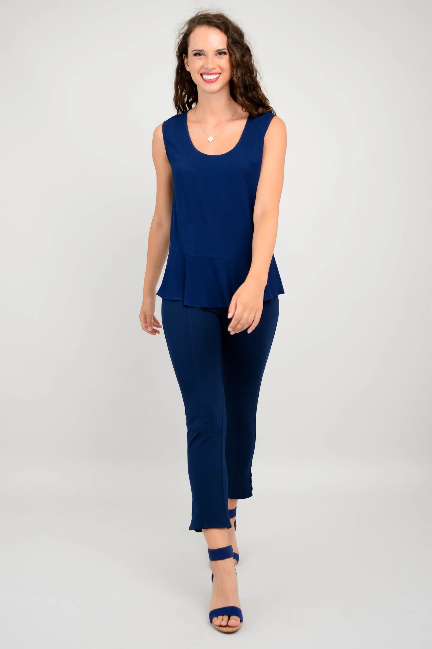 Ginny Tank, Indigo, Linen Bamboo sold by Blue Sky product image thumbnail 3