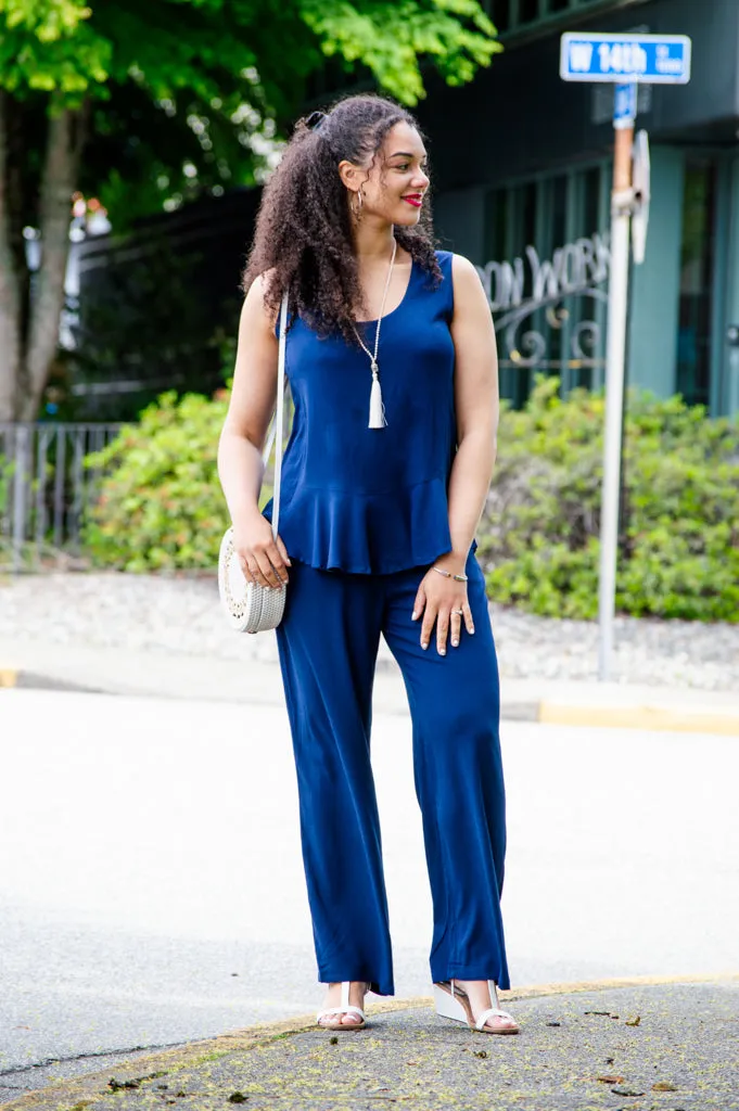 Ginny Tank, Indigo, Linen Bamboo sold by Blue Sky product image thumbnail 2