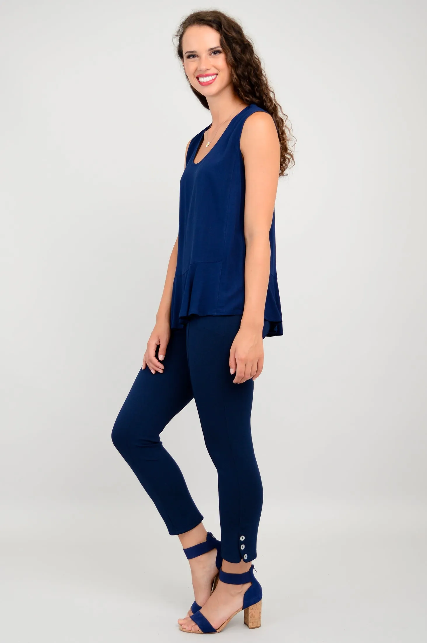 Ginny Tank, Indigo, Linen Bamboo sold by Blue Sky product image thumbnail 4