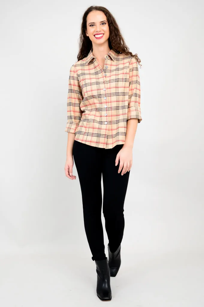 Alexis Top, Retro Plaid, Cotton Flannel - Final Sale sold by Blue Sky product image thumbnail 5