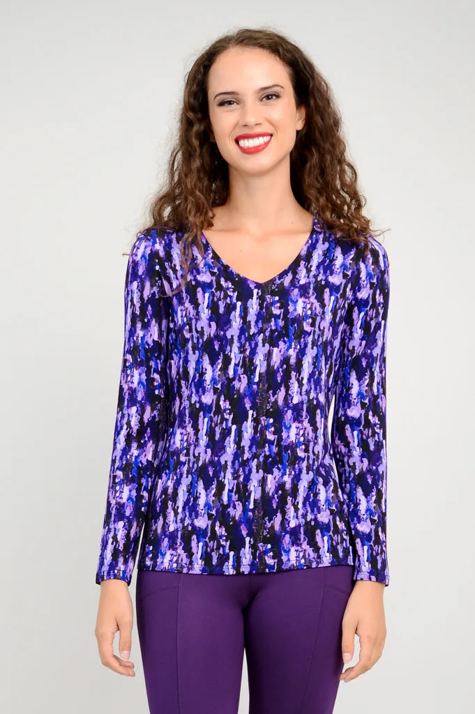Mia Long Sleeve, Plum Rain, Bamboo sold by Blue Sky