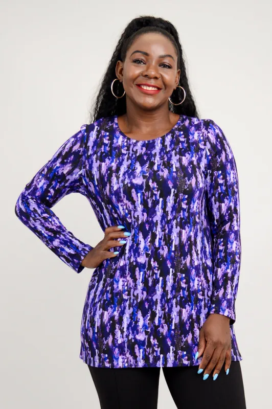 Lovely Tunic, Plum Rain, Bamboo sold by Blue Sky