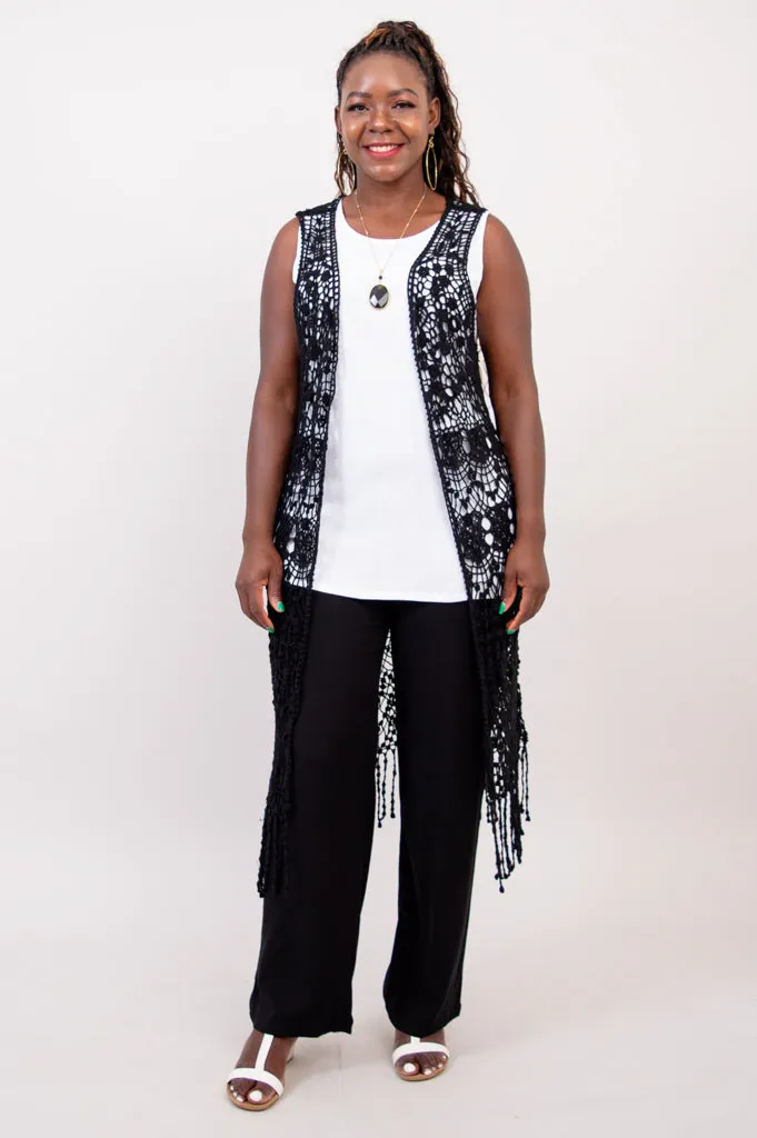 Black Lace Vest - Final Sale sold by Blue Sky product image thumbnail 4
