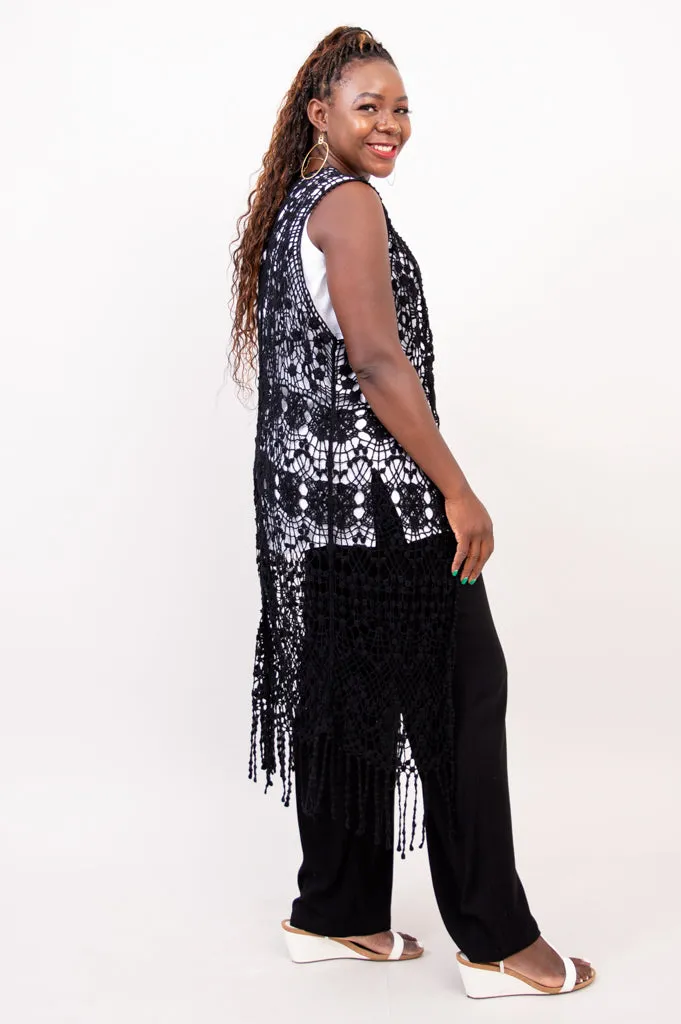 Black Lace Vest - Final Sale sold by Blue Sky product image thumbnail 2