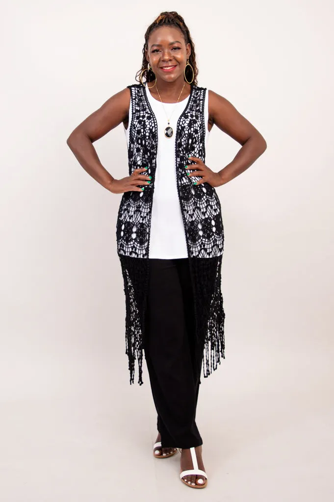 Black Lace Vest - Final Sale sold by Blue Sky product image thumbnail 3