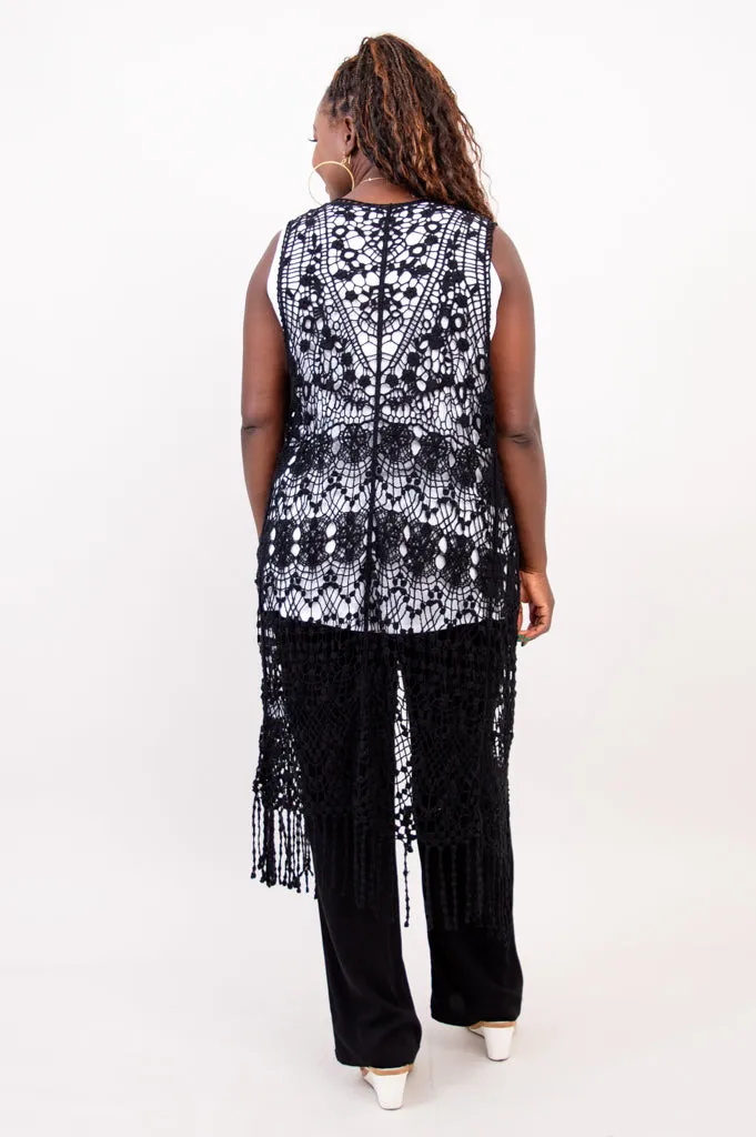 Black Lace Vest - Final Sale sold by Blue Sky product image thumbnail 5