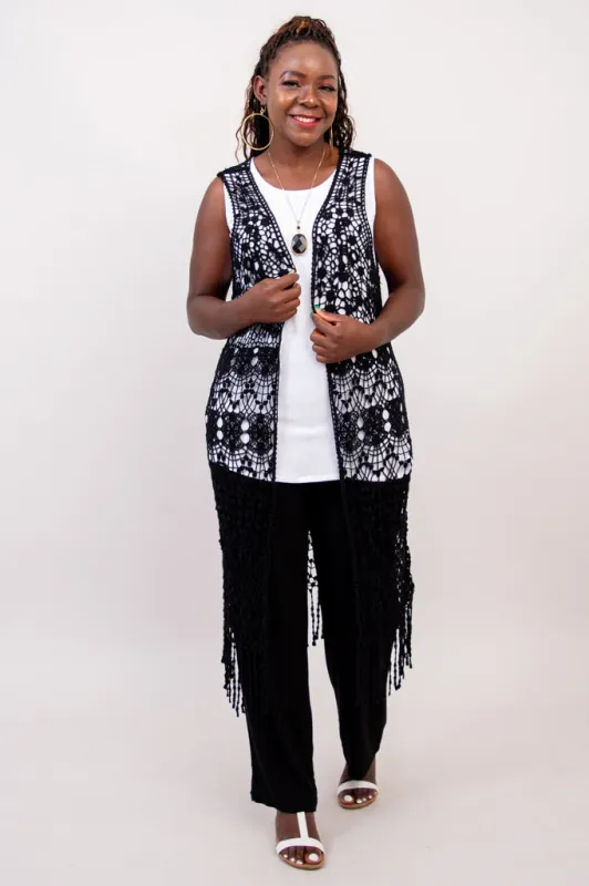 Black Lace Vest - Final Sale sold by Blue Sky