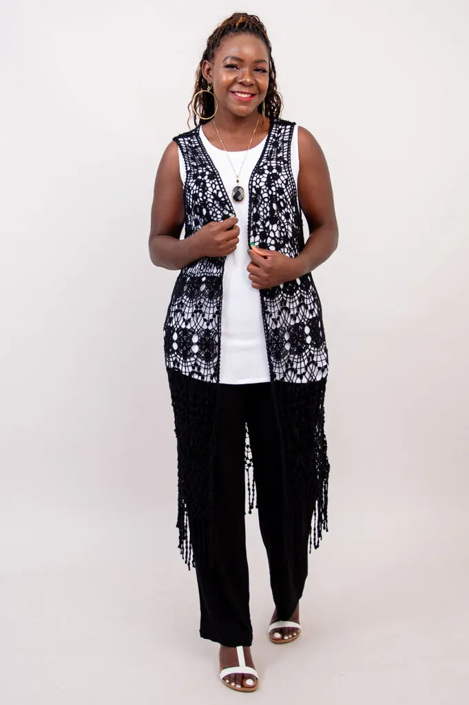 Black Lace Vest - Final Sale sold by Blue Sky