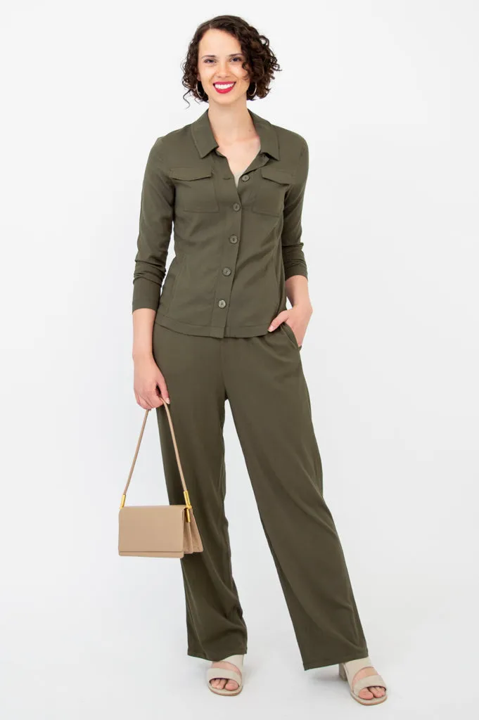 Lauren Jacket, Khaki, Linen Bamboo sold by Blue Sky product image thumbnail 3