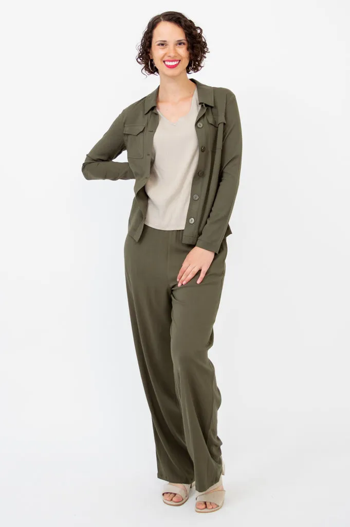 Lauren Jacket, Khaki, Linen Bamboo sold by Blue Sky product image thumbnail 2