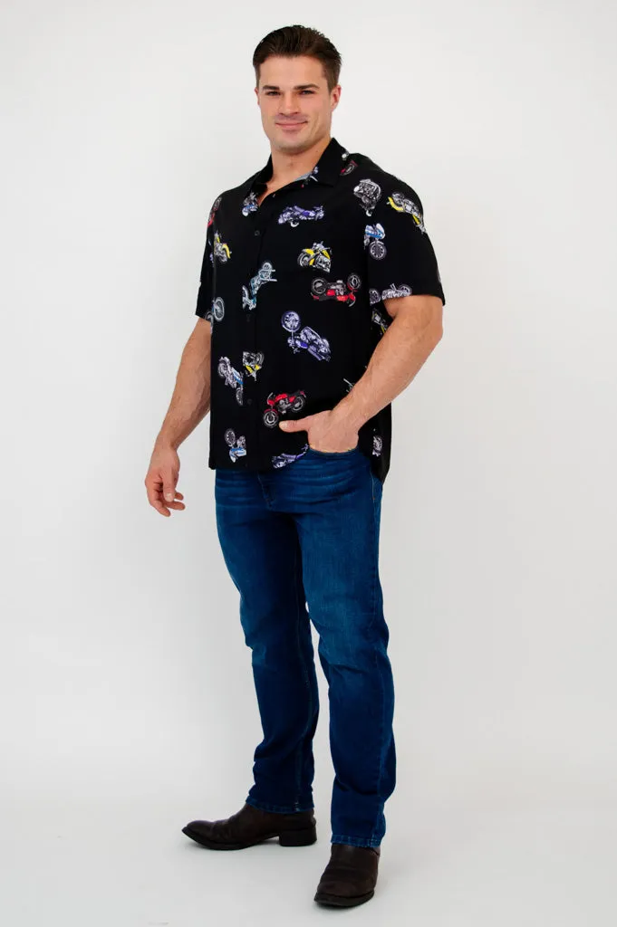 Dino Shirt, Motorcycle, Woven Bamboo sold by Blue Sky product image thumbnail 3