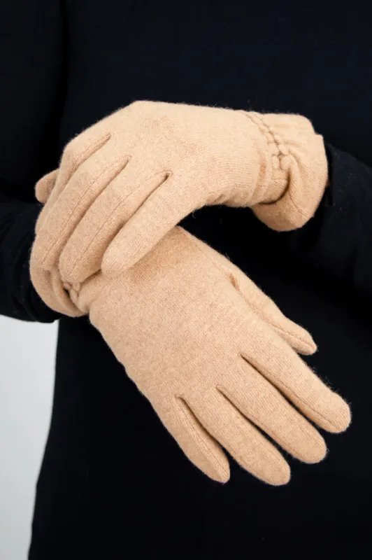 Wool Gloves, Beige sold by Blue Sky
