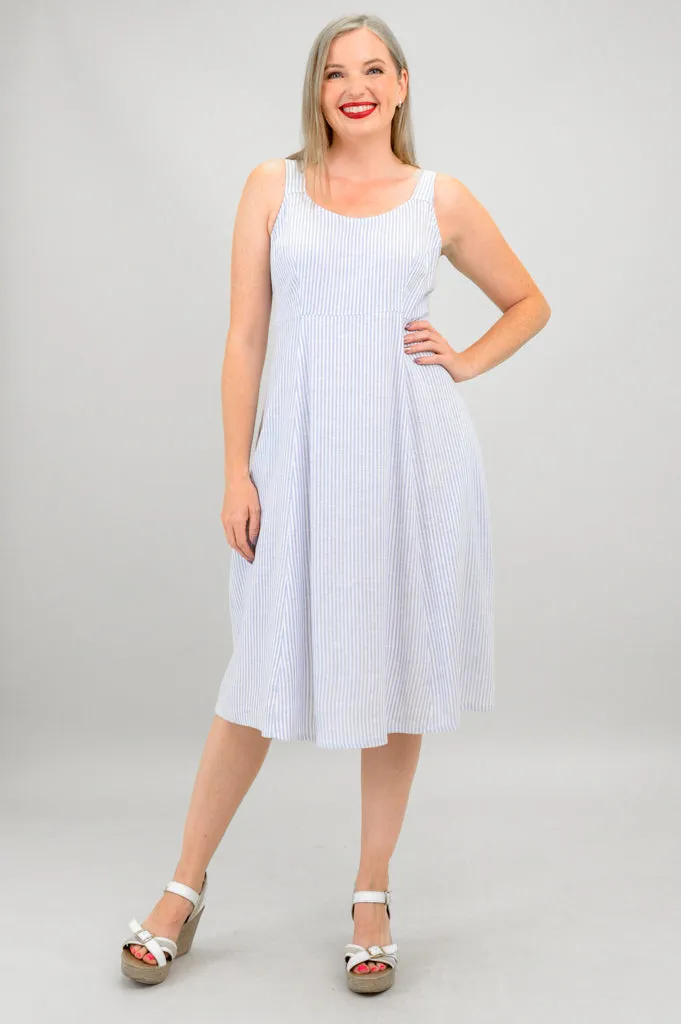 Shauna Dress, Summer Stripe, Linen Bamboo - Final Sale sold by Blue Sky product image thumbnail 4