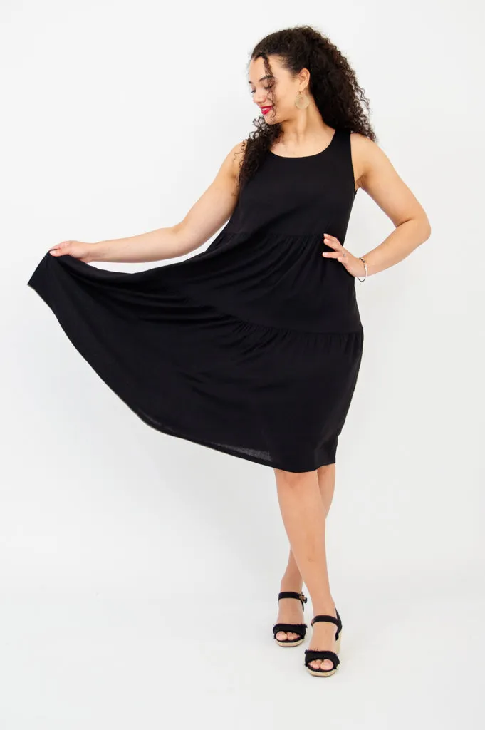 Juni Dress, Black, Linen Bamboo sold by Blue Sky product image thumbnail 5