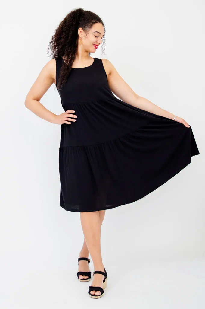 Juni Dress, Black, Linen Bamboo sold by Blue Sky product image thumbnail 2