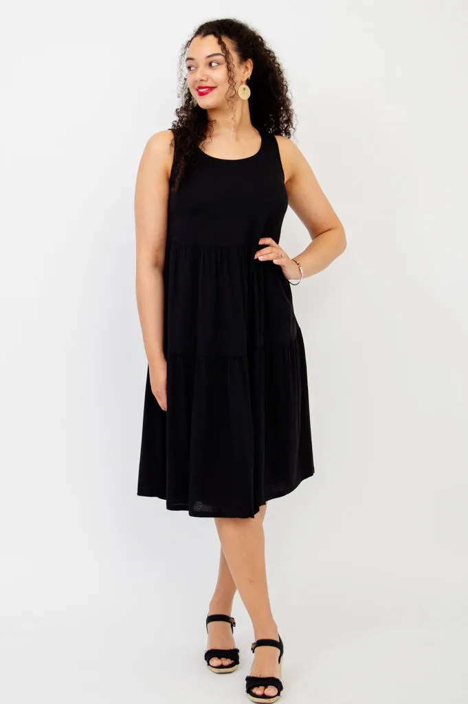 Juni Dress, Black, Linen Bamboo sold by Blue Sky product image thumbnail 3