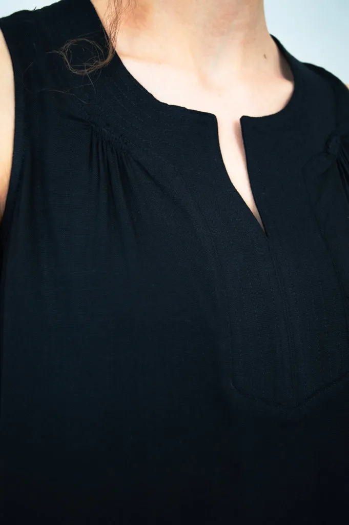 Scarlette Tank, Black, Linen Bamboo sold by Blue Sky product image thumbnail 3