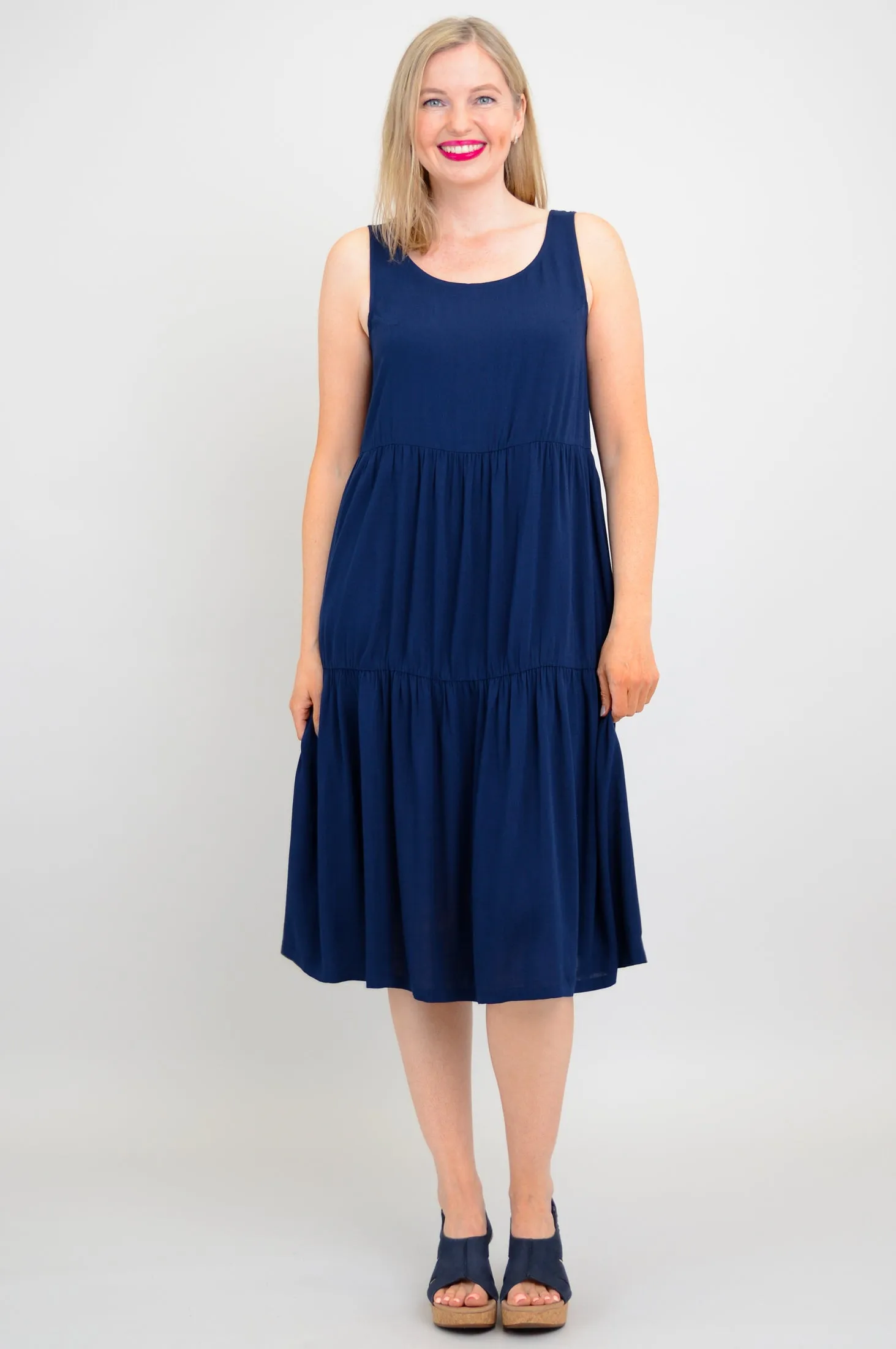 Juni Dress, Indigo, Linen Bamboo sold by Blue Sky product image thumbnail 4