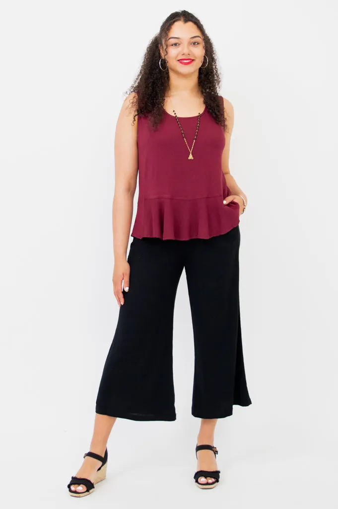 Ginny Tank, Burgundy, Linen Bamboo sold by Blue Sky product image thumbnail 4