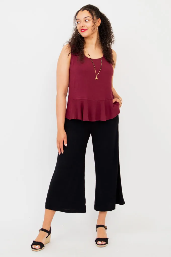 Ginny Tank, Burgundy, Linen Bamboo sold by Blue Sky product image thumbnail 5
