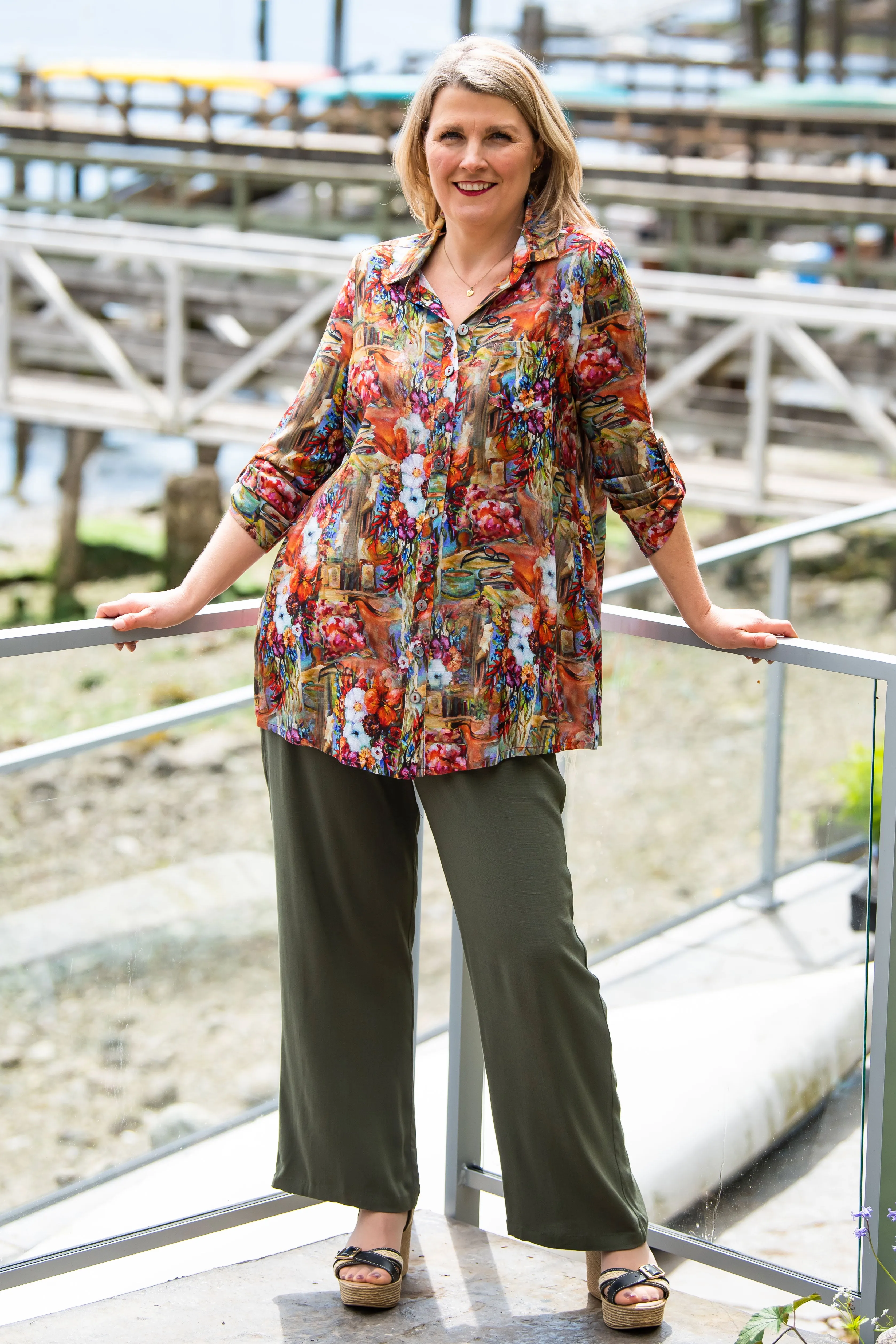 Celine Blouse, Gazette, Linen Bamboo- Final Sale sold by Blue Sky product image thumbnail 2